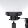 Lampa ogrodowa stojąca KIRA fi 20 kula biała czarna gruntowa wbijana 1xE27 19222-16BH