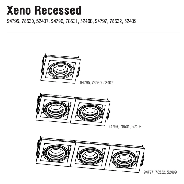 Oprawa podtynkowa downlight Xeno 52408 z regulacją Saxby aluminium