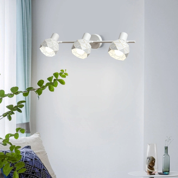 Spot LAMPA sufitowa REUS LP-8069/3WS WH Light Prestige geometryczna OPRAWA regulowane reflektorki białe