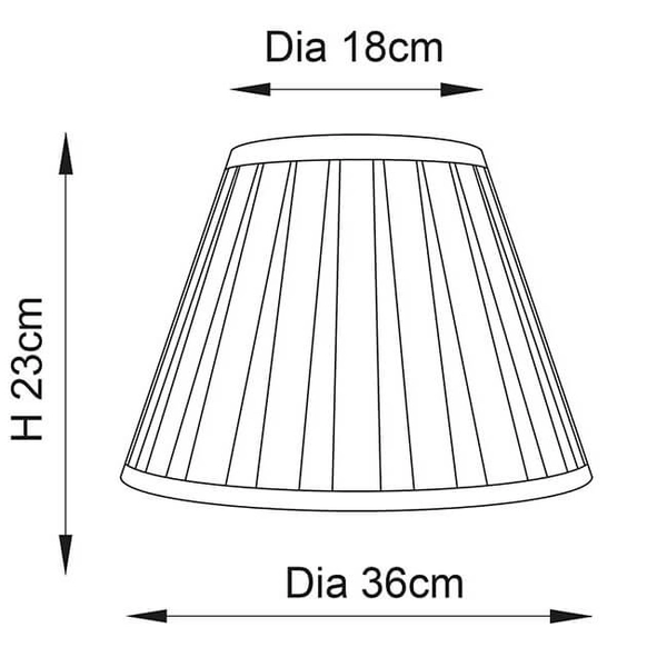 Materiałowy klosz Carla CARLA-14 do lampy 36cm kremowy