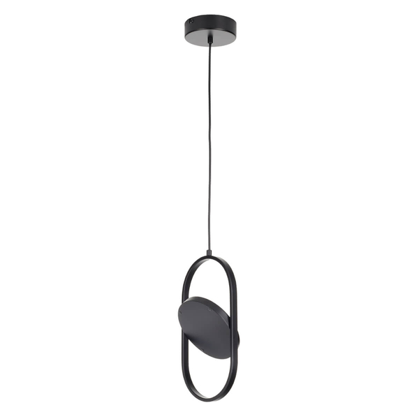 Salonowa lampa wisząca Elipse 60217A-S LED 12W 3000K okrągła czarny mat