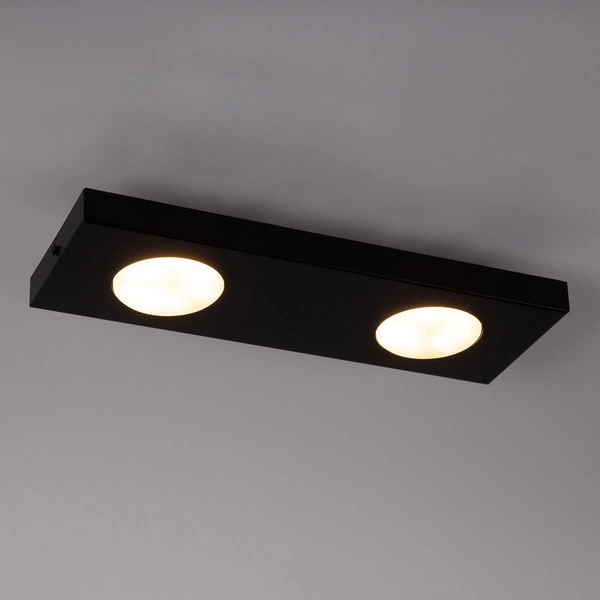 Podłużna lampa sufitowa Hero 40920 prostokąt do kuchni czarna