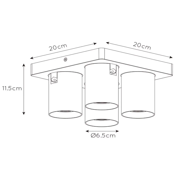Przysufitowa lampa tubki NIGEL 09929/20/31 Lucide kuchenna biały