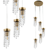 LAMPA wisząca GEA 316301 Polux glamour OPRAWA kaskada ZWIS z kryształkami złoty