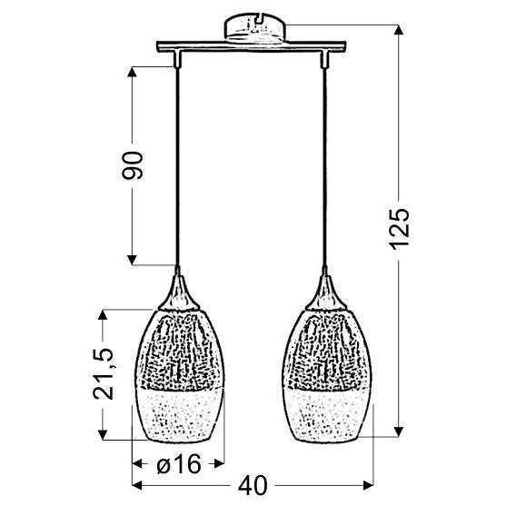 Lampa wisząca CELIA 32-51578 szklana zwis sufitowa krople łezki chrom