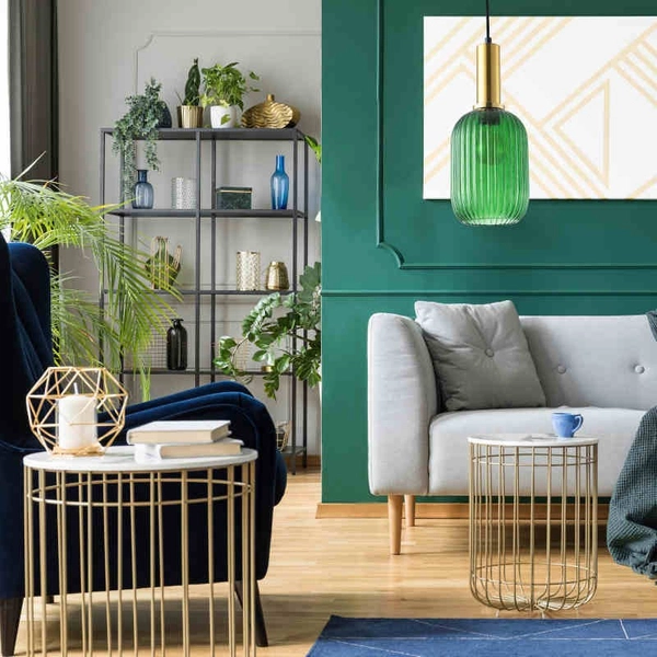 Plisowana LAMPA wisząca SUFFOLK 317377 Polux szklana tuba ZWIS loftowy do jadalni zielony