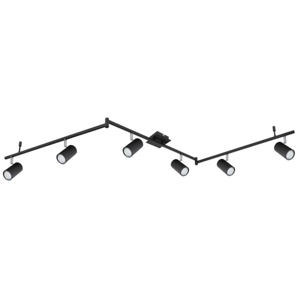 Regulowana lampa sufitowa Robby 57910-6B tubki metalowe czarne