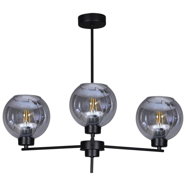 LAMPA sufitowa Aldar K-4851 Kaja loftowa OPRAWA szklane kule balls przydymione