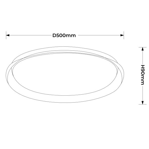 Minimalistyczny plafon Trego LP-9465/1C-50 WH LED 35W 3000-6000K biały