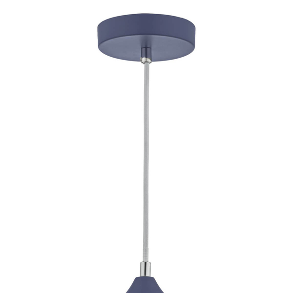 Kopułowa lampa wisząca Kaelan KAE0123 metalowa niebieska