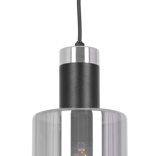 Podwójna lampa wisząca Brus K-5251 minimalistyczna metalowa szklana czarna