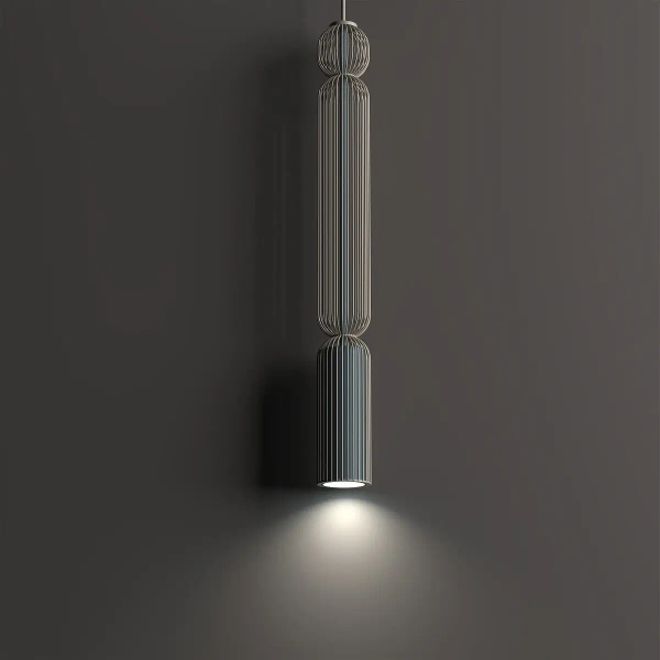 Podłużna lampa wisząca CAMELEON SINGLES 12194 jedwabisty grafit