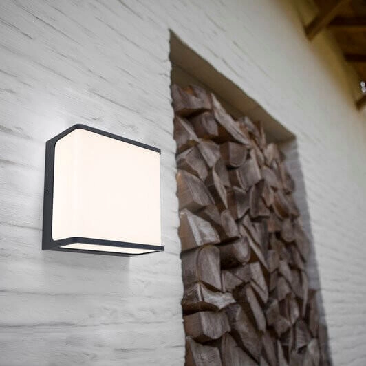 Ścienny kinkiet balkonowy DOBLO 5105003125 Lutec IP54 LED 19,1W 4000K szary