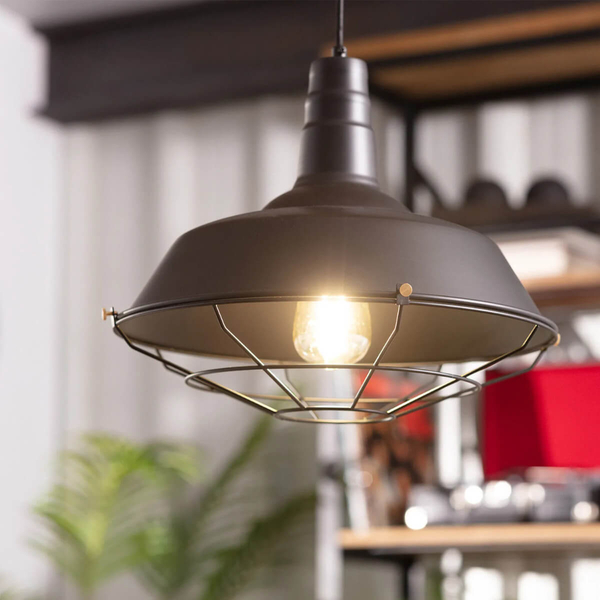 Metalowa lampa nad stół Retro ABR-RRP-C-E27 Abruzzo wisząca czarny