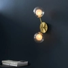 Lampa ścienna hampton L&-196691 Light& szklane kule plisowane mosiądz