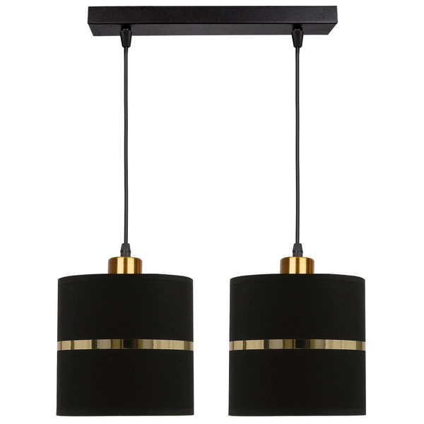 Salonowa lampa wisząca Assam 32-17321 Candellux czarna złota