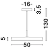 Wisząca lampa CORUNA LE44430 LED 37W 3000K dysk złota czarna