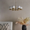 Lampa wisząca nad stół Bombazine BOM0635 do jadalni kule mosiądz