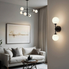 Molekułowa lampa sufitowa Belluno 1245 do salonu czarny biały