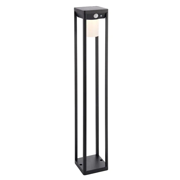 Solarna lampa stojąca do ogrodu Hallam 96930 metalowa IP44 czarna