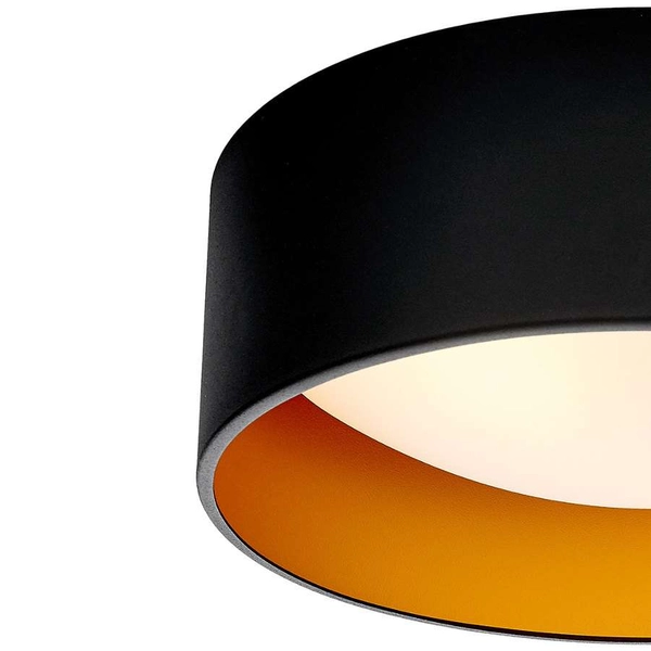 Plafon LAMPA sufitowa VERO 30443201 Kaspa okrągła OPRAWA natynkowa czarna