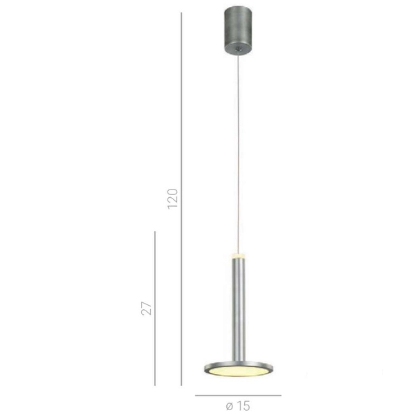 Lampa wisząca OLIVIER MD17033012-1A S.NICK spodek zwis LED 12W 3000K nikiel