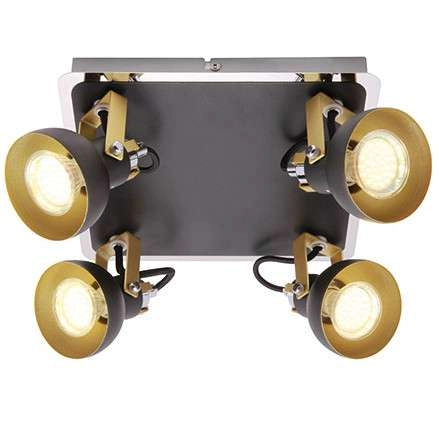 Plafon LAMPA sufitowa MARIO 03045 Ideus metalowa OPRAWA reflektorowa czarna