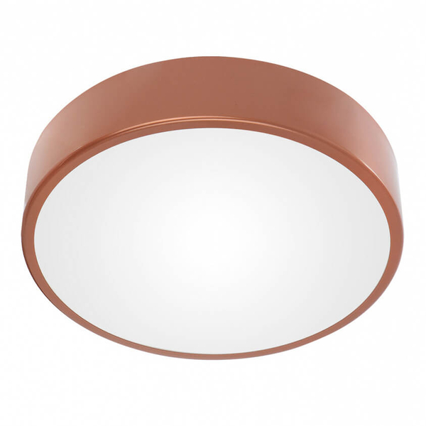 Plafon LAMPA sufitowa Cleo 137623691880 TEAM okrągła OPRAWA metalowa natynkowa różowe złoto biała