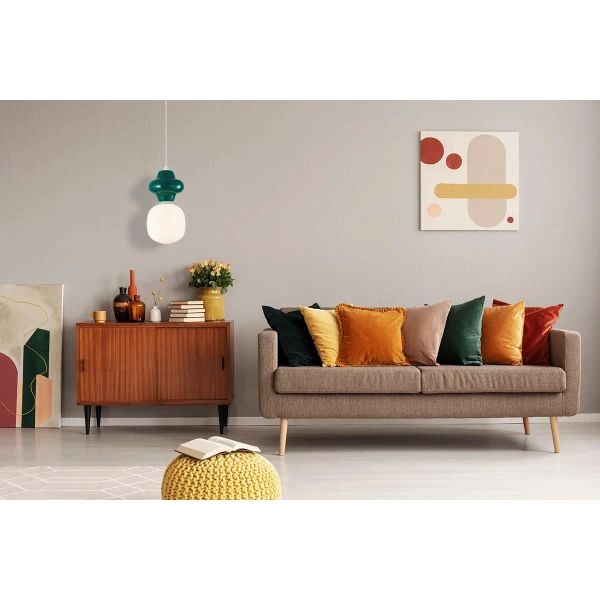 Zwisająca lampa do salonu Latera PND-94331-1L-GRN ceramika zielony