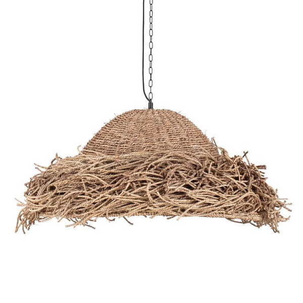 Ekologiczna lampa wisząca ALLENDE LE44490 trawa morska beżowy