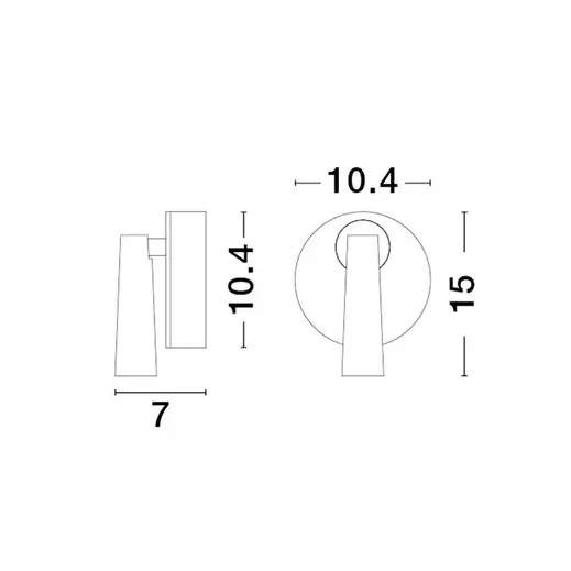 Ścienna lampa regulowana tuba LAVONTO LE45531 LED 3W 3000K srebrna