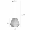 Wisząca lampa Praslin P0584 Maxlight sznurek boho klatka do kuchni biała