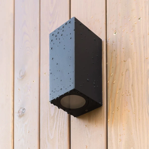 Naścienna lampa zewnętrzna Axis 10970 prostokątna IP44 szary