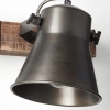 Kinkiet ścienny loft Plow 82110/46  do sypialni drewniany czarny