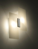 Kinkiet LAMPA ścienna SL.0197 szklana OPRAWA prostokąty chrom białe
