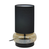 Stołowa lampka z abażurem Epiro TB-43648-BL-AMB Italux czarny bursztynowy
