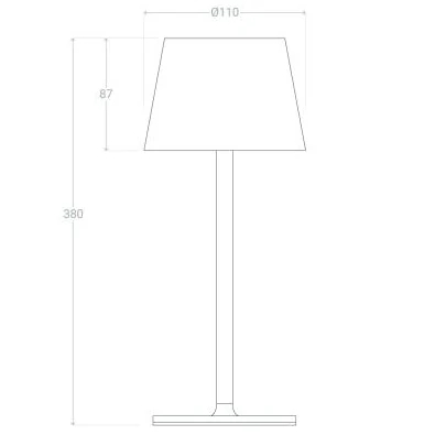 Stołowa lampa Boho ABR-LB-Z-RUSB Abruzzo metal USB dotykowa złota
