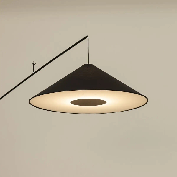 Nowoczesna lampa stojąca POISE 11768 stożek czarna