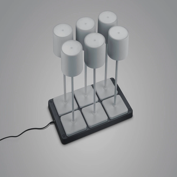 Nocna lampka Fernandez R54096677 LED 6W 2700-600K szara