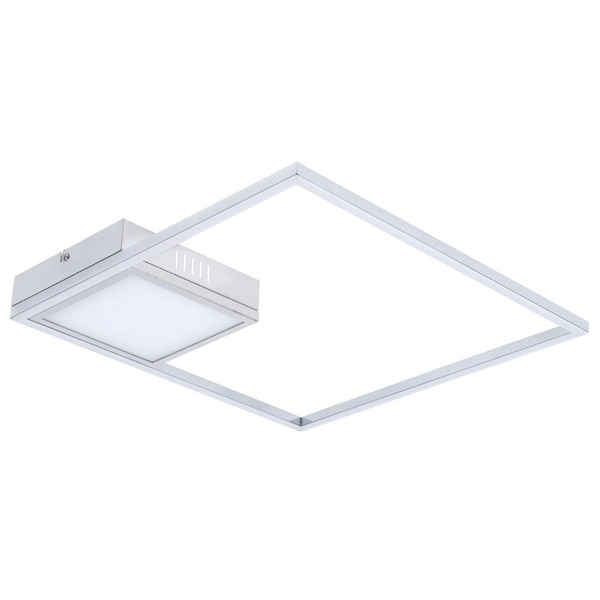 Kwadratowa LAMPA sufitowa SIRIUS 5285 Rabalux metalowy plafon LED 30W 4000K do salonu chrom