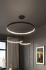 LAMPA wisząca RIO TH.103 okrągła OPRAWA metalowy ZWIS LED 70W 3000K ring czarny