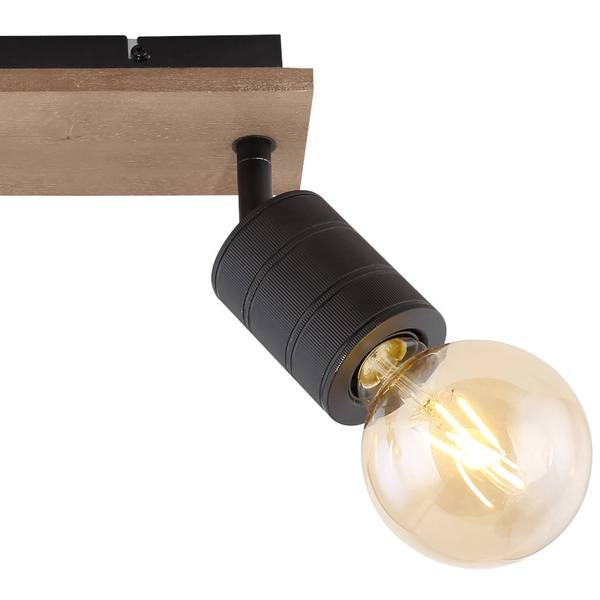 Lampa sufitowa JOSELLA 54033-2 Globo reflektorki czarne drewno