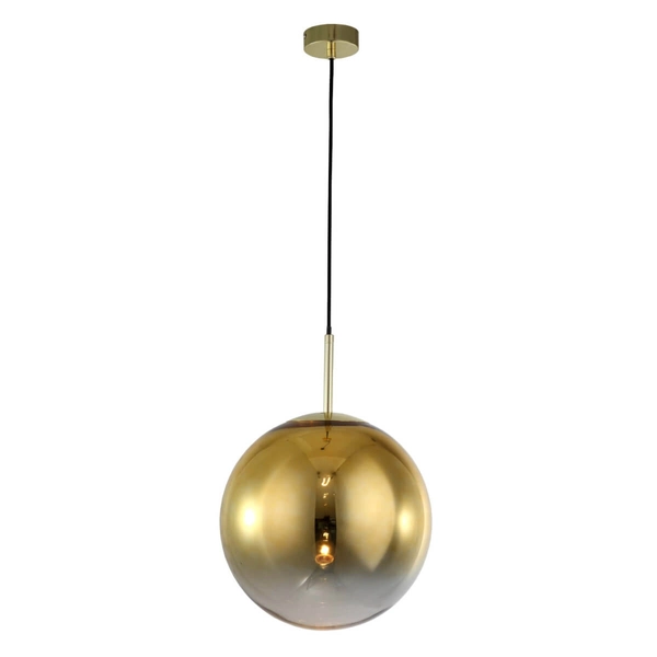 Loftowa LAMPA wisząca PALLA LP-2844/1P GD Light Prestige szklana OPRAWA ball ZWIS kula złota przezroczysta