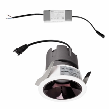 Zasilacz z modułem LED i lampą podtynkową SPILIO H190.01 + HM190 4000K + HT190 OF/OFF Maxlight LED 10W 4000K IP65 czarny biały