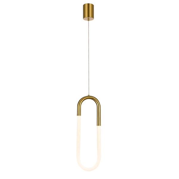 Wisząca lampa metalowa NEXUS AZ5740 Azzardo LED 9W 3000K owalna złota