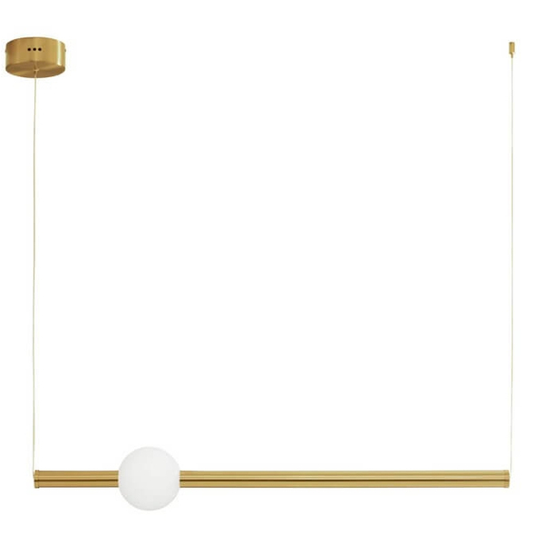 Wisząca lampa salonowa IGUALA LE42763 podłużna LED 10W 3000K złota