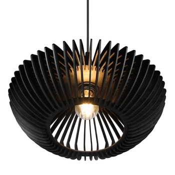 Wisząca lampa drewniana COLINO 315900132 nad stół czarny