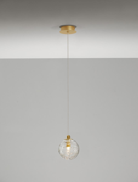 Lampa wisząca glamour CABRAL LE42906 ball nad stolik złota