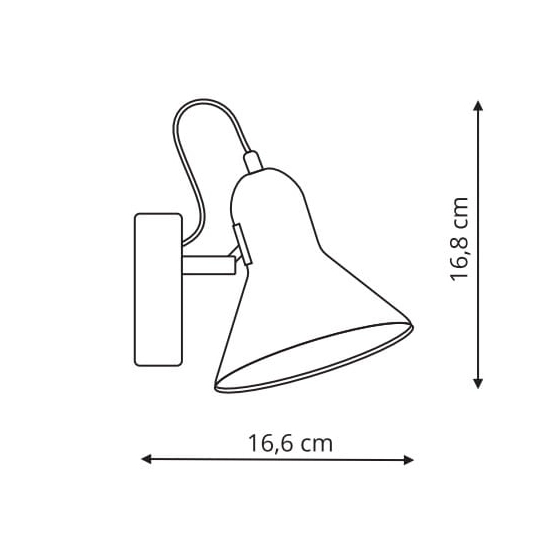 Industrialna LAMPA ścienna ASTAMA LP-1122/1W BK Light Prestige metalowa OPRAWA kinkiet regulowany czarny