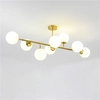 Modernistyczna lampa sufitowa DORADO LP-002/8P Light Prestige loftowa oprawa metalowy plafon molekuły złote białe